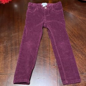 $5 4t purple corduroy jeans stretchy adjustable girls straight leg pockets work
